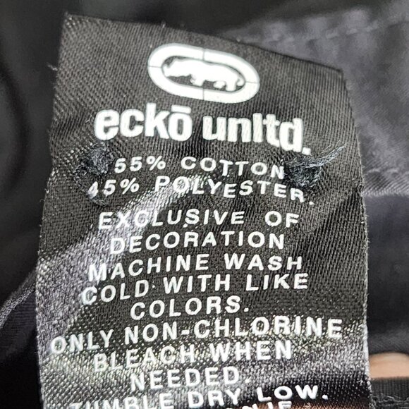 Mens Black Ecko Unltd Shirt Long Sleeve Button-Up Front Pockets Size 2XL - Picture 9 of 13